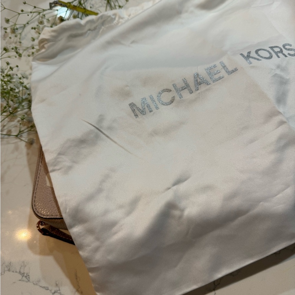 Michael Kors Floral Embellished Beige Crossbody Bag - Picture 8 of 12